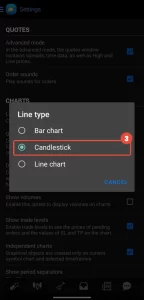 choose your desired "Line type"