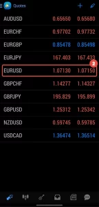 hold your finger on one of the currencies on the list