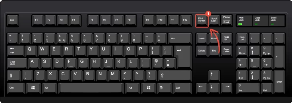 press PrtScn on you keyboard