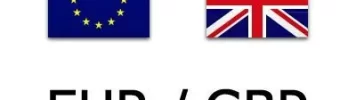 a picture showing Euro flag vs front of England flag