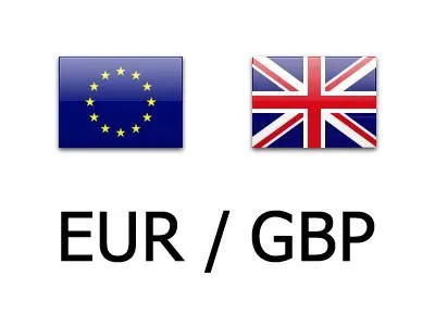 a picture showing Euro flag vs front of England flag