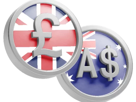 GBP logo on England flag vs AUD logo on Australia flag