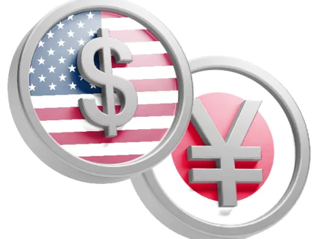 a silver dollar sign with a red and white flag on a circle with a red and white circle with a white background