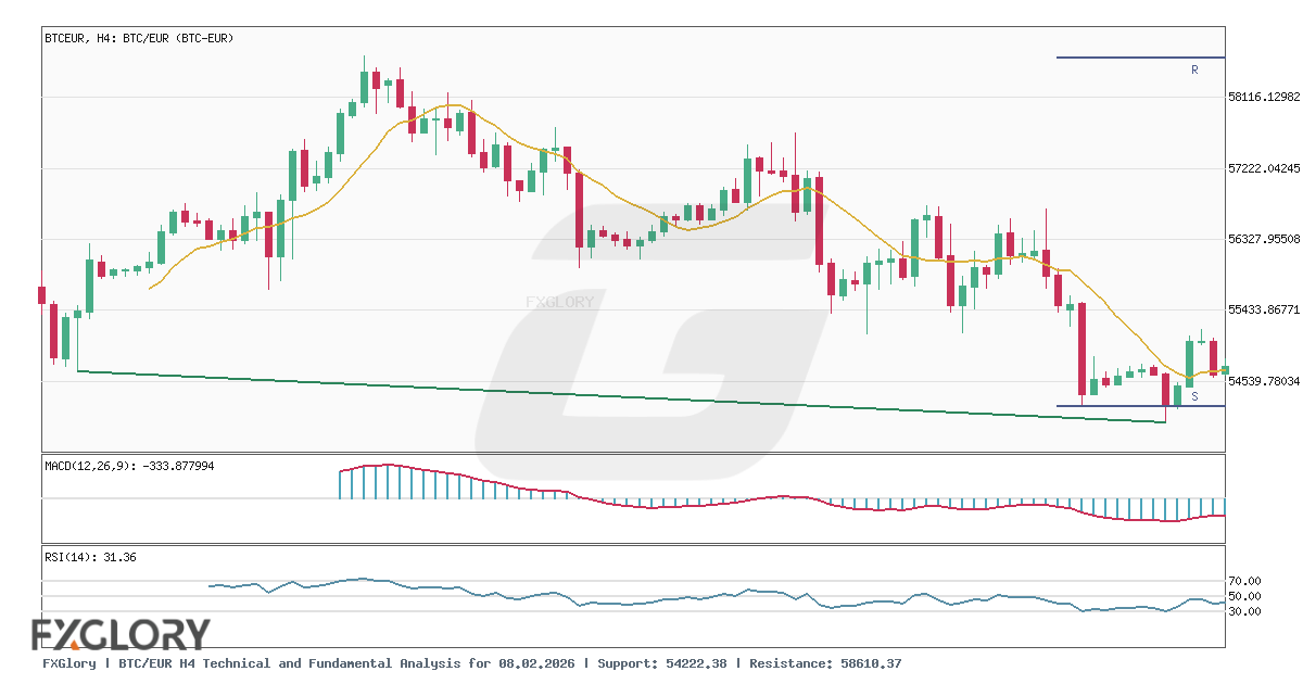 BTC/EUR H4 technical and fundamental analysis