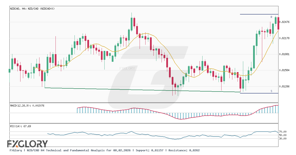 NZD/CAD H4 technical and fundamental analysis