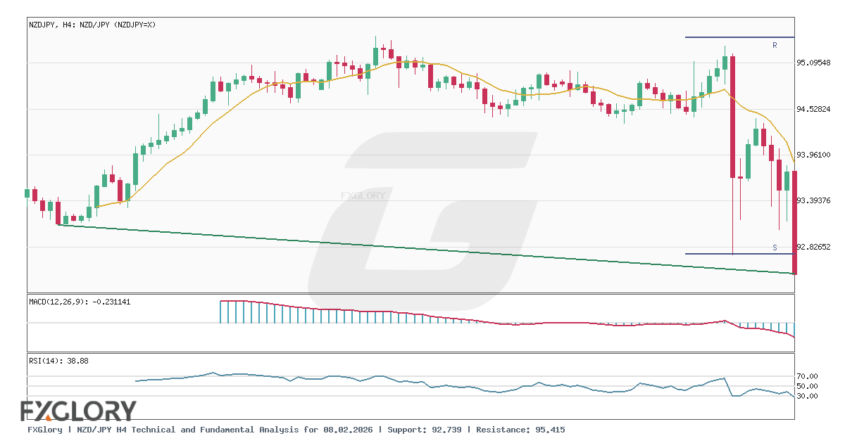 NZD/JPY H4 technical and fundamental analysis