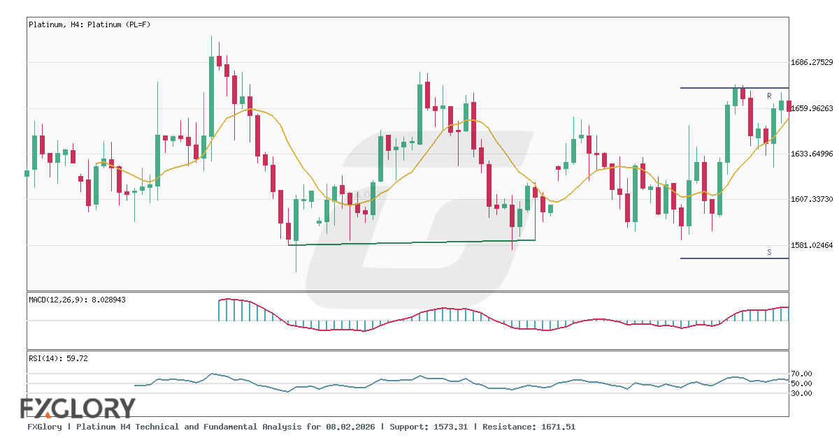 Platinum H4 technical and fundamental analysis