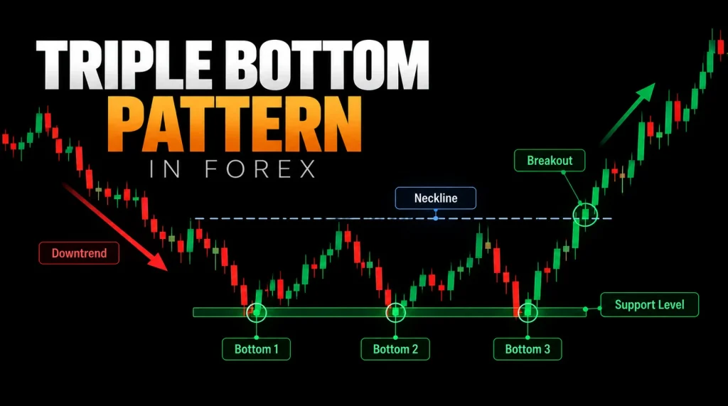 Triple Bottom Pattern in Forex Featured Image