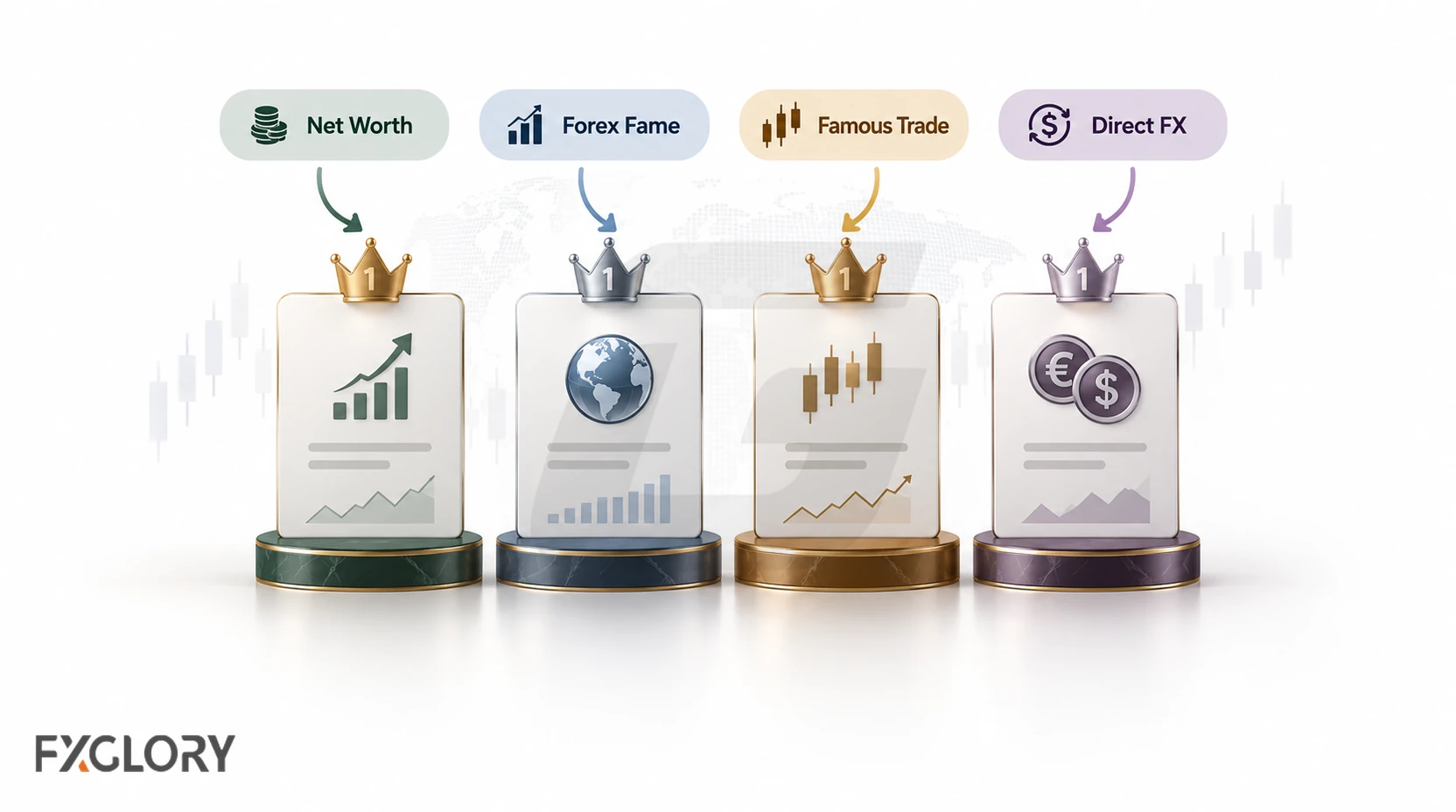 Four different ways to compare famous currency traders: total net worth, direct FX experience, historic trade relevance, and trading income.