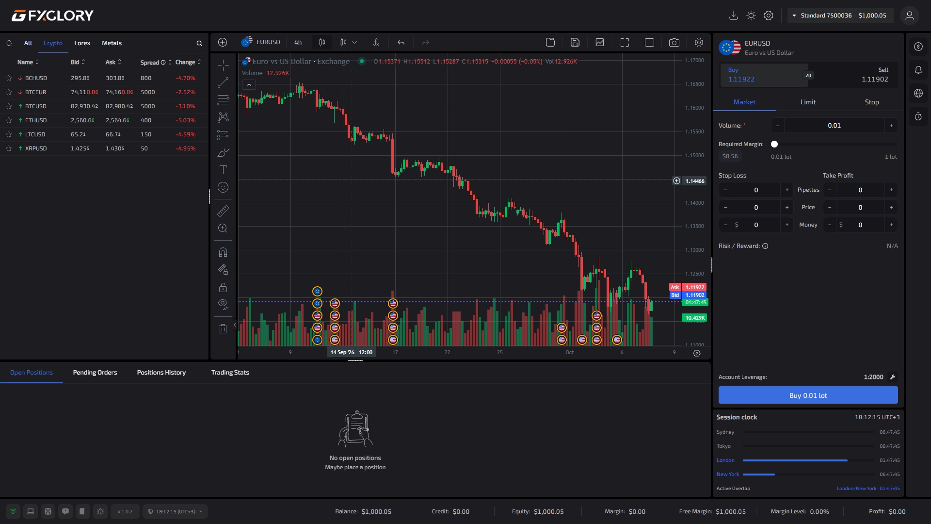 FXGlory Mega Trader desktop terminal